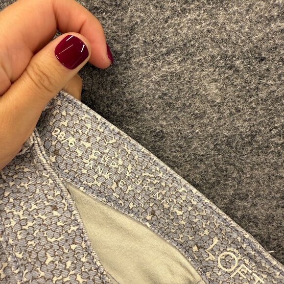 Loft Jeans Women 6 Gray Denim Light Wash Skinny Ankle Mid Rise Curvy Pockets - Picture 9 of 11